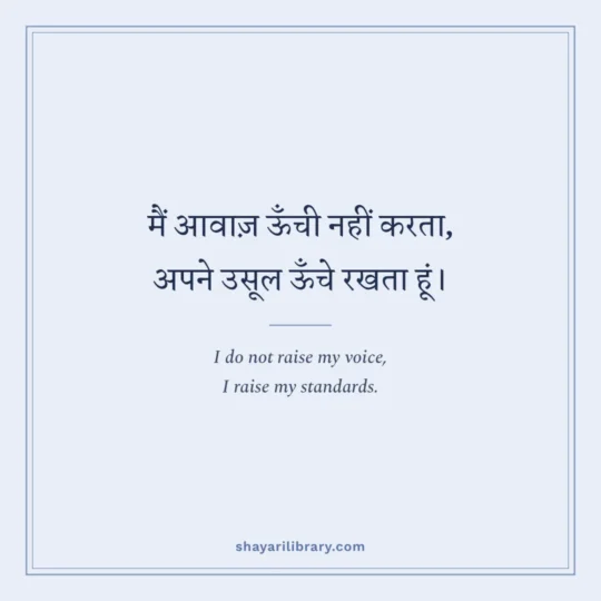 English Lines photo: I do not raise my voice